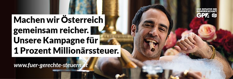 Für gerechte Steuern Header ©GPA-djp