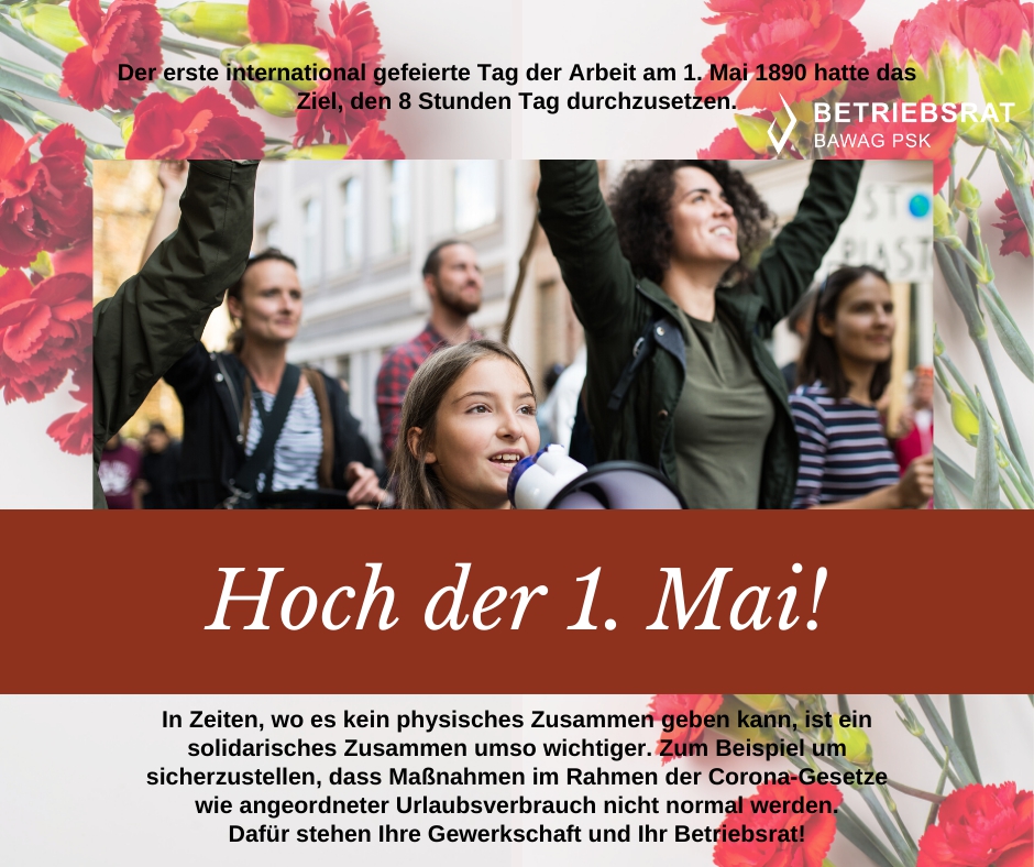 Hoch der 1.Mai ©BAWAG PSK Betriebsrat