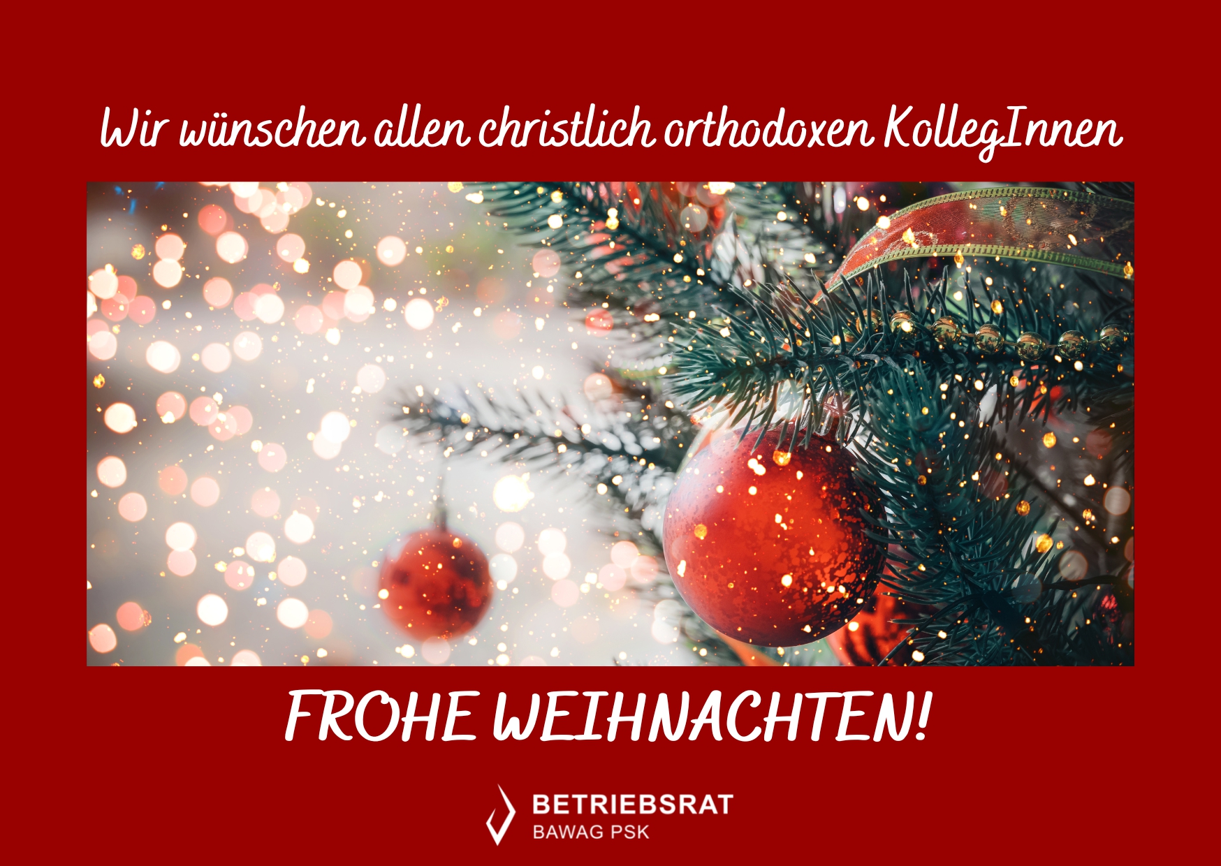 Orthodoxe Weihnachten ©BAWAG P.S.K. Betriebsrat